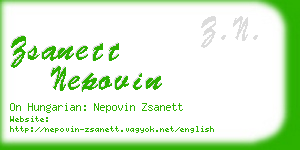 zsanett nepovin business card